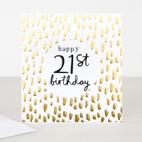 21st Happy Birthday Card By Caroline Gardner